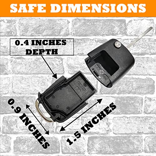 Secret Stash Fake Car Key Diversion Safe - Hidden Secret Compartment Stash it Box Discreet Decoy Car Key Fob to Hide Store Money, Jewelry Small Container to Keep Valuables Safe in Plain Sight Storage Keychain (1) - Image 5