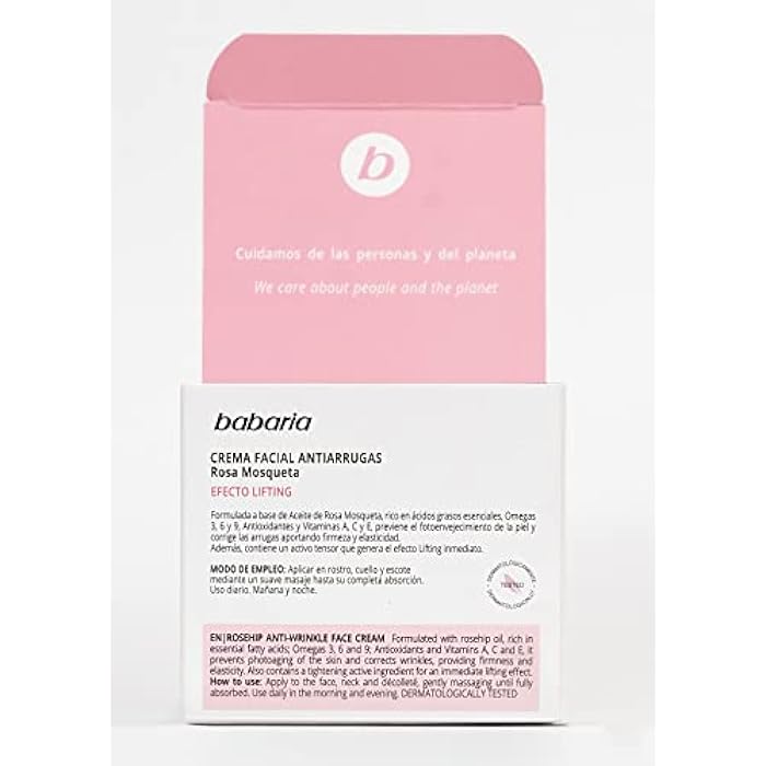 Babaria Rosa Mosqueta Facial Antiarrugas Efecto Lifting 50Ml - Image 5