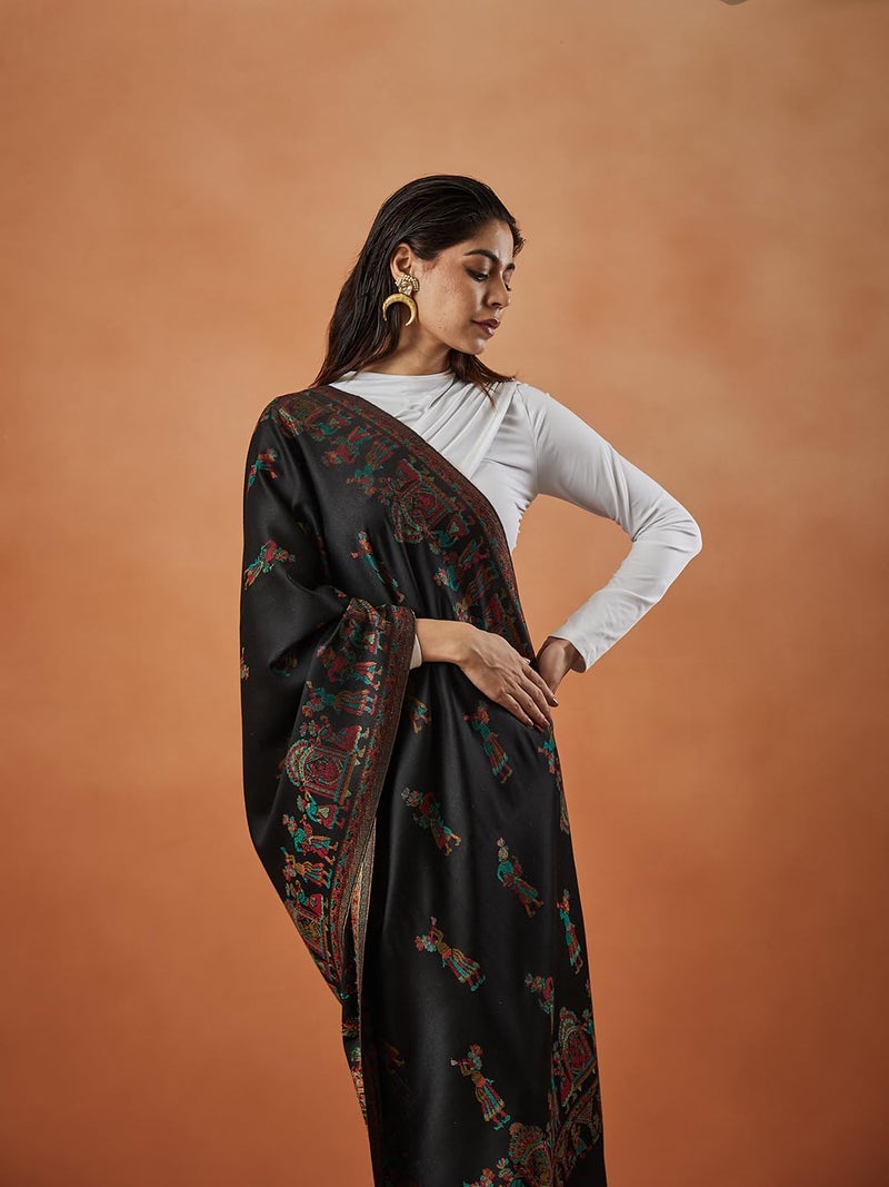Pashmoda Women Pari mahal Kaani Wool Blend Stole (Size : 71X203 CM) - Image 5