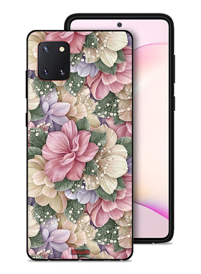 Tolwak غطاء حماية سامسونج جالكسي نوت 10 لايت مزخرف بالأزهار - Image 1