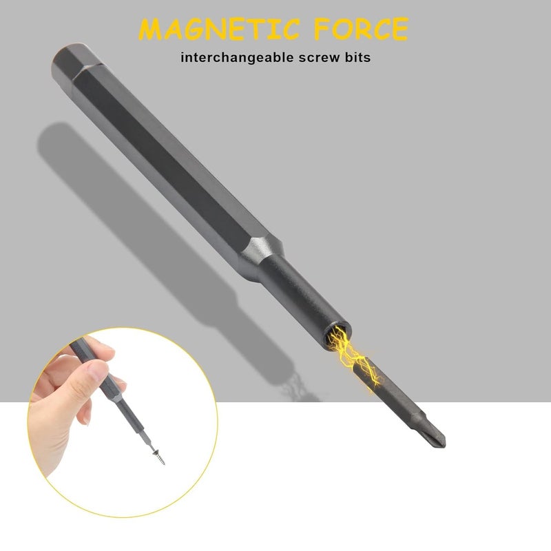 Mluffy Mluffy 24 in 1 Magnetic Precision Screwdriver Set with Flat Head Phillips Premium Screwdriver Set for Repairing Phone Black Pack Of 1  - Image 3
