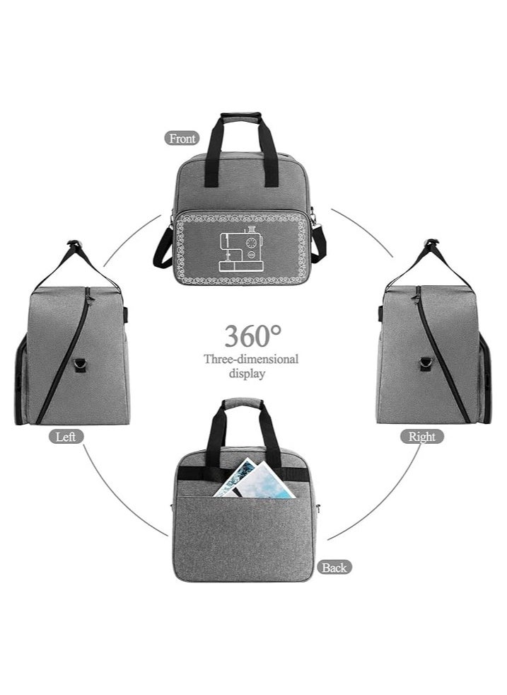 General - Overlocker Bag Carry Case, Overlocker Machine Protective Case with Shoulder Strap and Compartments for Power Cable and Thread, Travel Storage Bag, Large, Waterproof, 15*14*11.4 inches - Image 1