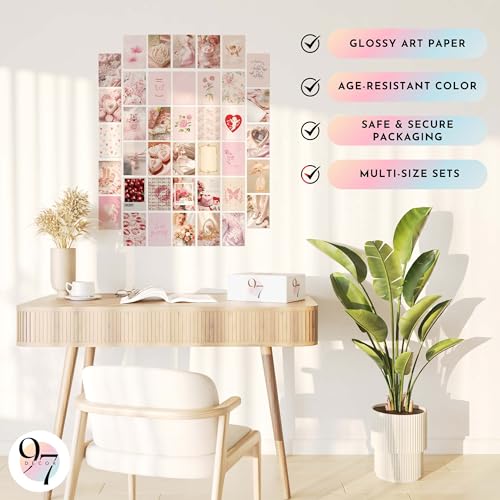 97 Decor Coquette Room Decor - Coquette Wall Collage Kit, Coquette Aesthetic Room Decor, Pink Vintage Coquette Decor, Coquette Wall Art Prints, Coquette Posters for Girl Bedroom Decorations (4x6) - Image 5