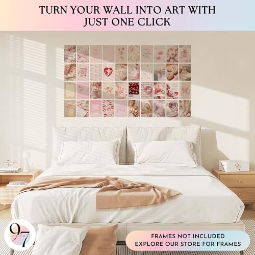 97 Decor Coquette Room Decor - Coquette Wall Collage Kit, Coquette Aesthetic Room Decor, Pink Vintage Coquette Decor, Coquette Wall Art Prints, Coquette Posters for Girl Bedroom Decorations (4x6) - Image 3