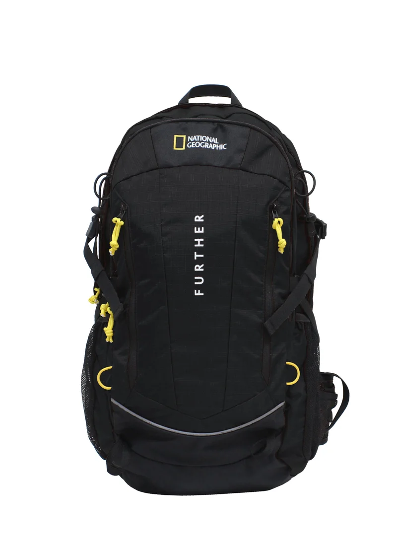 ناشيونال چيوغرافيك National Geographic DESTINATION Backpack Black, Durable Water Resistant Polyester Secure RFID Pocket Lightweight Bag With Raincover For Men Women Trekking Hiking Camping Outdoor Travel