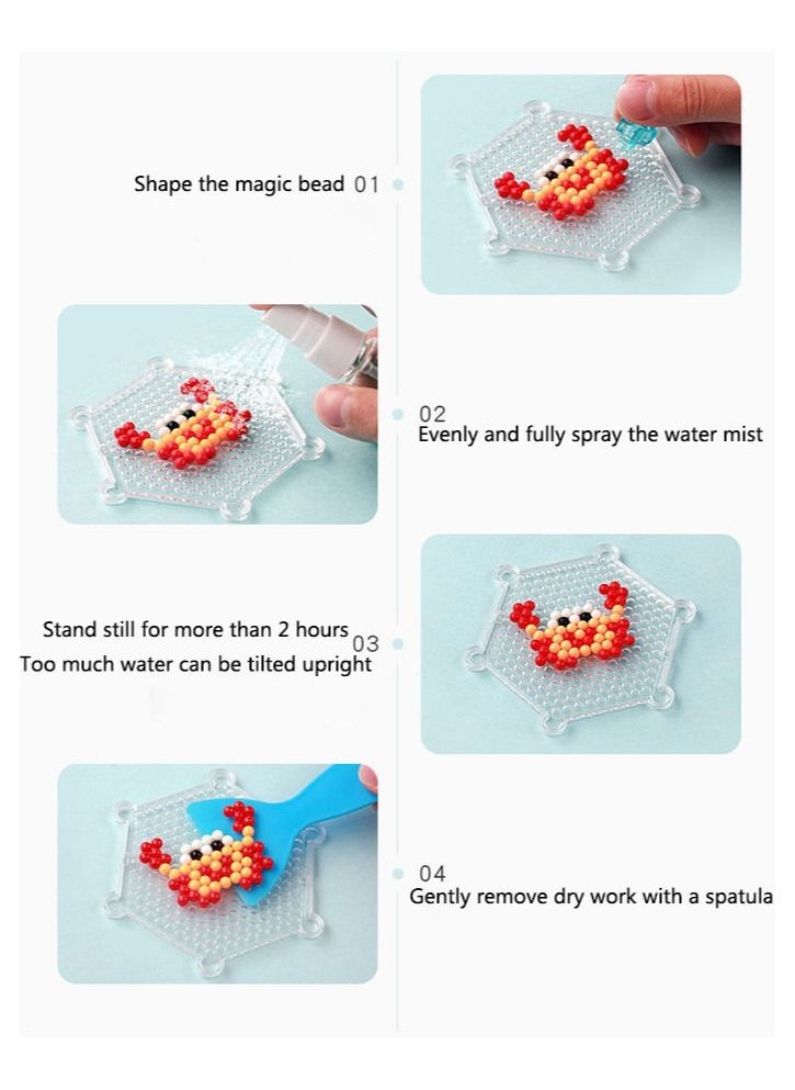 Variety of water mist magic beads splicing to make water-soluble beans children's DIY toys