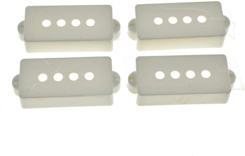 KAISH 4pcs P Bass Pickup Covers 4 String Electric Bass Pickup Covers for Precision P Bass White - Image 1