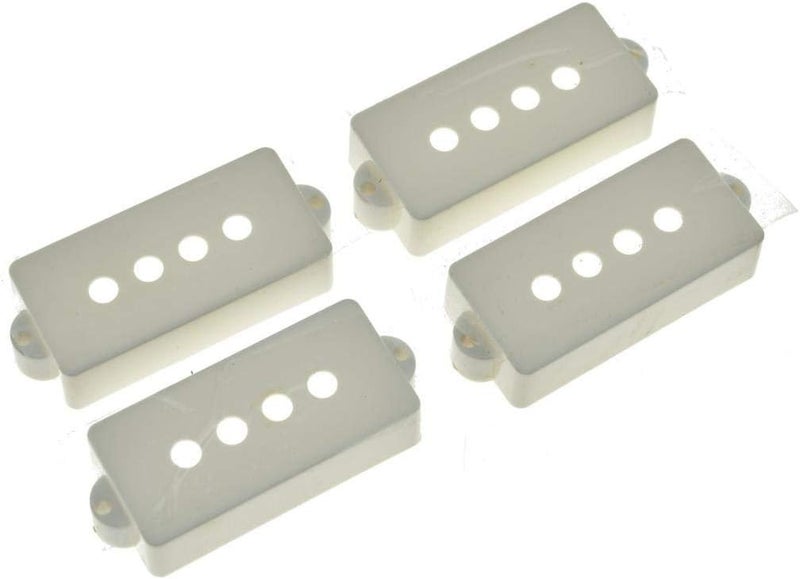 KAISH 4pcs P Bass Pickup Covers 4 String Electric Bass Pickup Covers for Precision P Bass White - Image 2