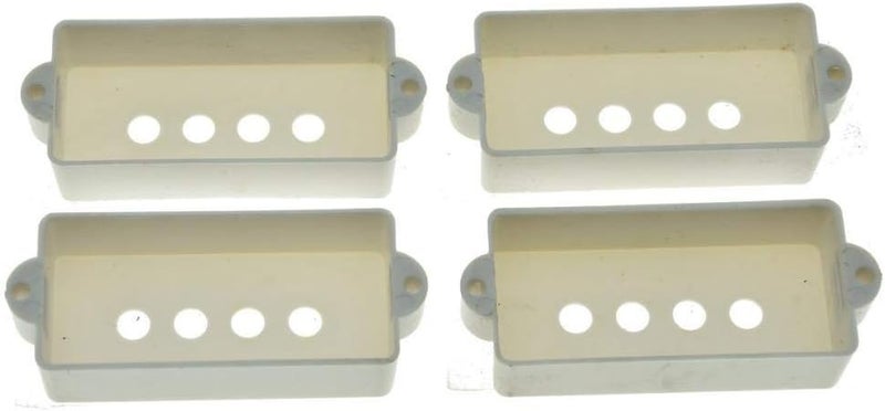 KAISH 4pcs P Bass Pickup Covers 4 String Electric Bass Pickup Covers for Precision P Bass White - Image 4