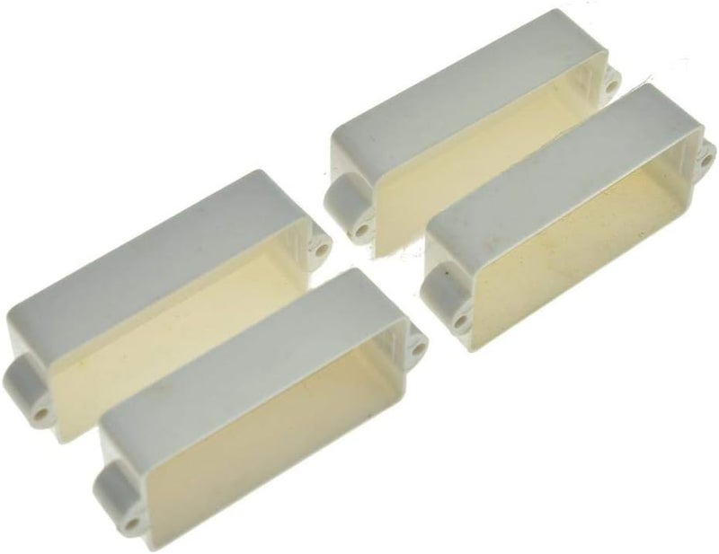 KAISH 4pcs P Bass Pickup Covers 4 String Electric Bass Pickup Covers for Precision P Bass White - Image 3
