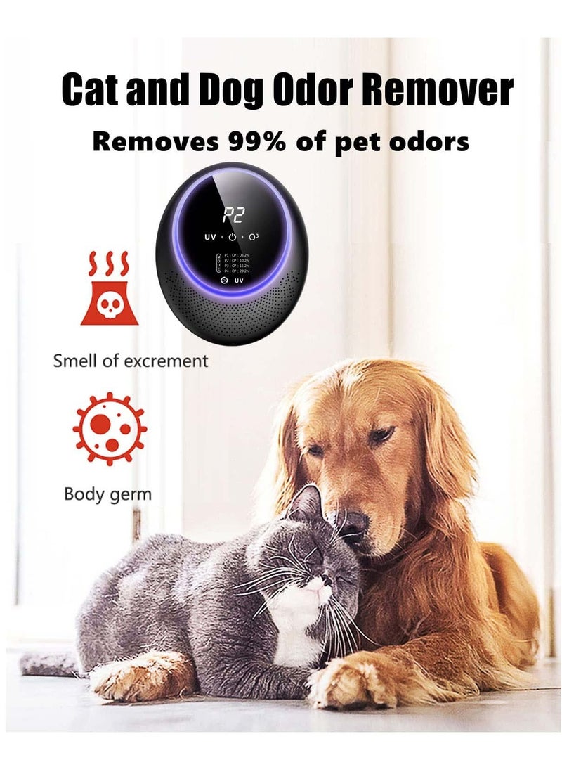 كاست ويف مزيل روائح الحيوانات الأليفة الذكي، جهاز إزالة الروائح بالأوزون، مولد أوزون محمول ببطارية 10000 مللي أمبير/ساعة، مزيل روائح للمنزل، مزيل روائح الغرف للحيوانات الأليفة، الخزانة، المرحاض - Image 2