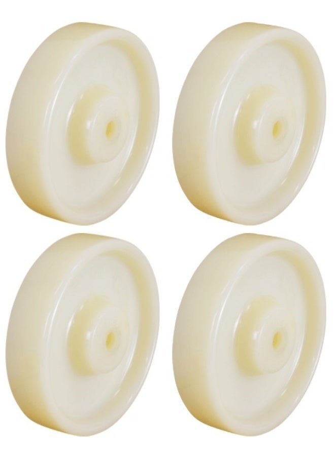 ROBUSTLINE Pack Of 4 Nylon Wheel Round Type 34038 [38Mm] Made In Taiwan Pulley Sliding Gate Wheel Rigid Caster Heavy Duty Wheel 