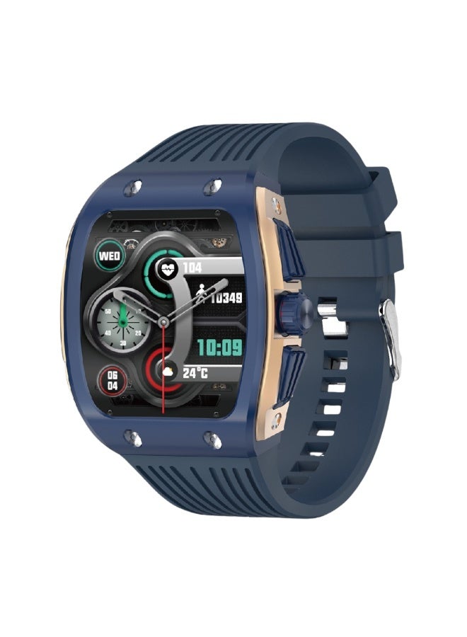 Jeebel Titan Series Smart Watch – 1.76” HD Touchscreen, Health & Fitness Tracking, Waterproof, Bluetooth Calling, with Dedicated App and Premium Design - Blue - Image 1