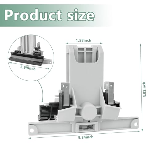 Earthtec Dishwasher Door Latch Handle Black Replacement for Whirlpool Maytag Dishwasher Parts W10130695 Quiet Series 300 Handle WPW10275768 WPW10130695 W10275768 - Image 2