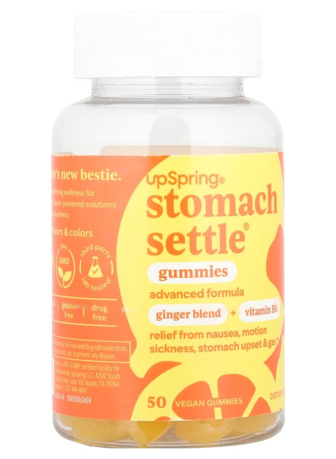UpSpring Stomach Settle® Gummies Lemon Ginger 50 Vegan Gummies - Image 2