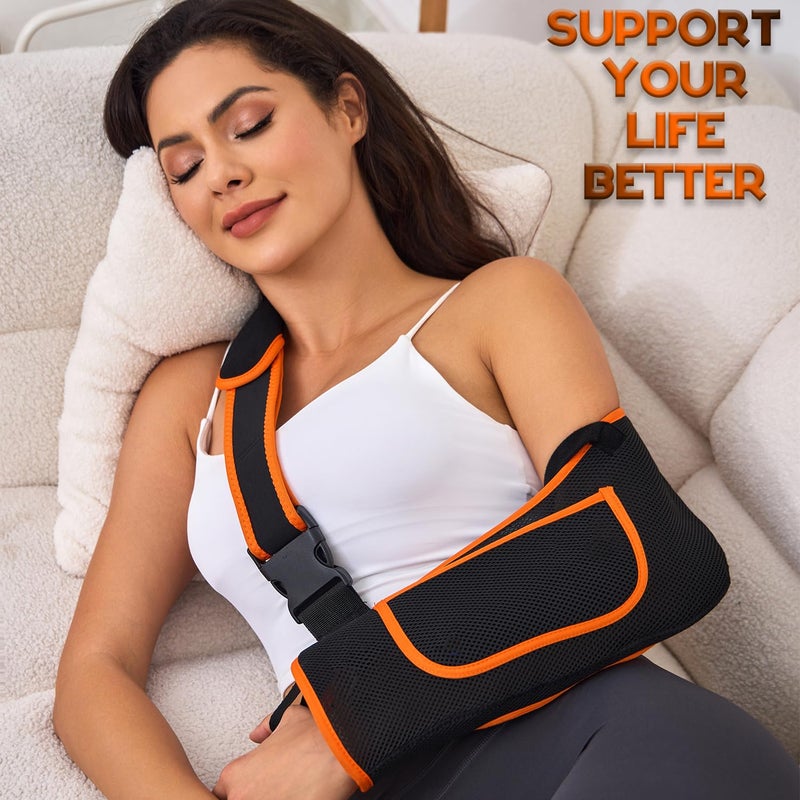 Yaoociy Arm Sling for Women&Men with Enhanced Size Adjustable Sling for Arm Support, Elbow Wrist Left Right Arm Sling with Buckle Design (M) - Image 3
