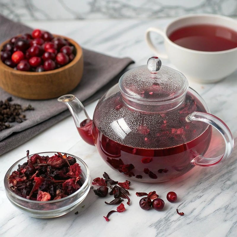 Tiesta Tea - Cranberry Hibiscus Rooibos Tea, Fireberry | Loose Leaf | Herbal Blend with Hibiscus, Cranberry, Currants, Rooibos | Brew Hot or Iced | 50 Cups in Resealable Pouch | 5 Ounce - Image 3