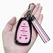PIFOOG Key Fob Cover Fit for Chevy 5 Button Pink Car Keys Case Shell Keychain Accessories Fits for Malibu Equinox Traverse Blazer Camaro Cruze Trax LT Trailblazer Spark Girly Women TPU - Image 2