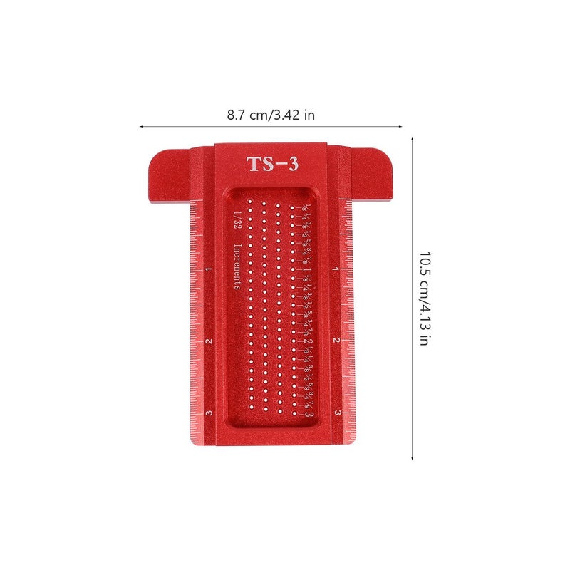 Red T Type Woodworking Scriber And Ruler For Precision Marking - Image 3