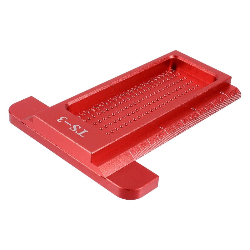 Red T Type Woodworking Scriber And Ruler For Precision Marking - Image 2
