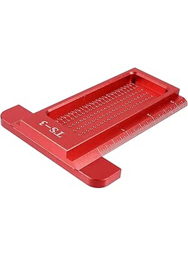 Red T Type Woodworking Scriber And Ruler For Precision Marking - Image 1