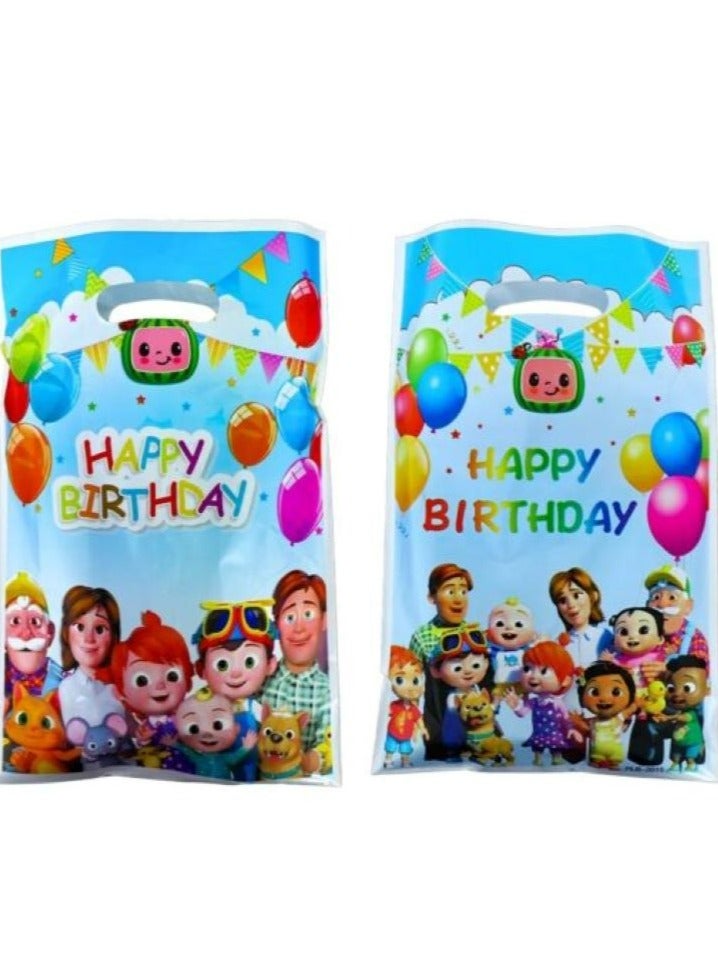 Birthday Party Favor Bags, Birthday Coco Cartoon Melon & Jj Birthday Party Supplies Goodie Bags for Boys, Girls & Babies Durable Return Gift Bags Loot Bags for Birthday Party- 16Pcs. - Image 2