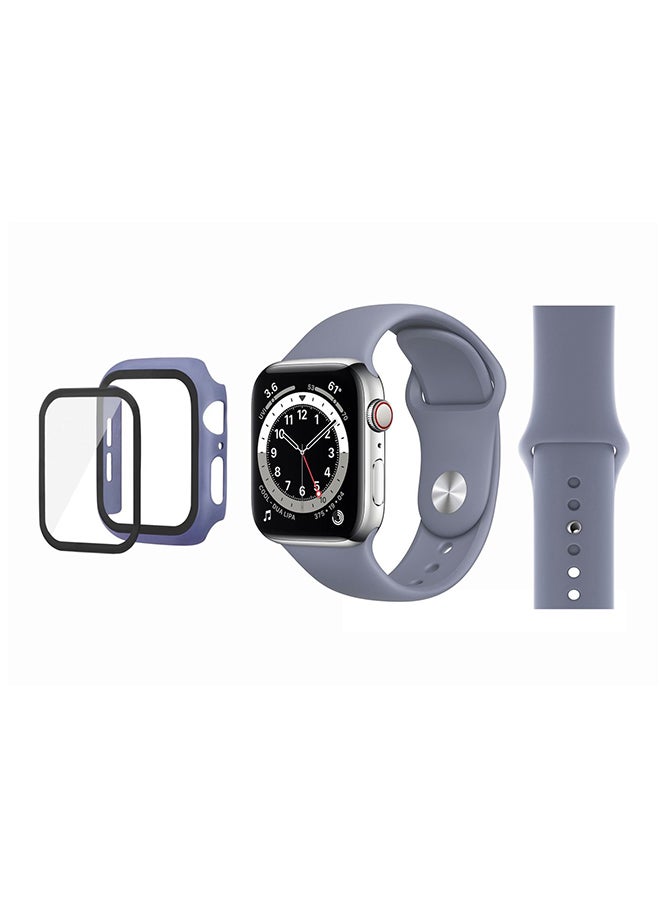 Perfii Bumper Replacement Band For Apple Watch Series 6/SE/5/4 Lavender Grey