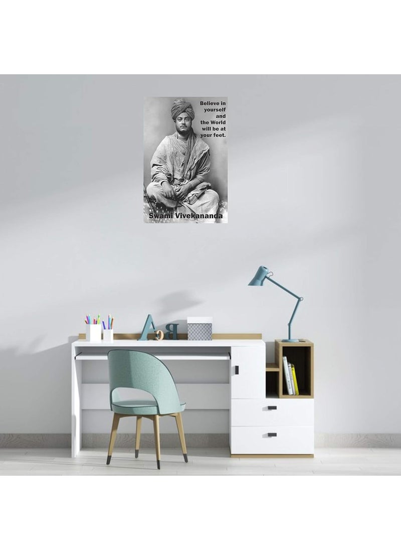 Paper Plane Design - PAPER PLANE DESIGN Swami Vivekananda Wall Poster 12 x 18 inch - Image 1