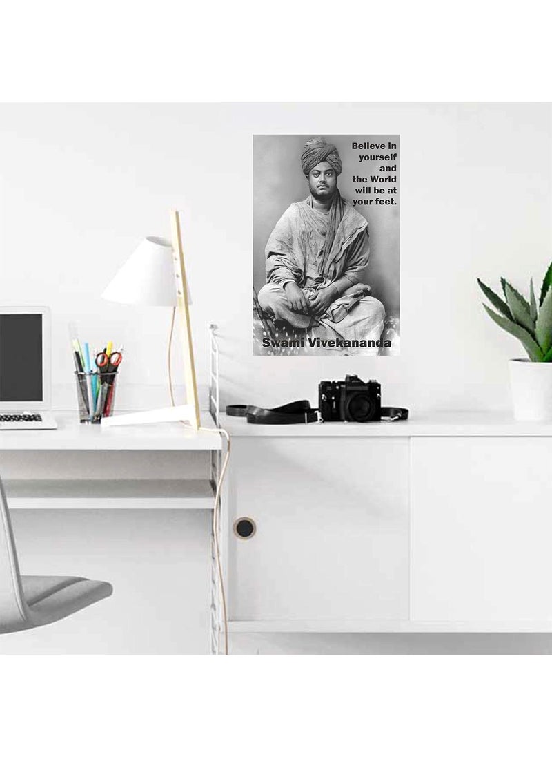 Paper Plane Design - PAPER PLANE DESIGN Swami Vivekananda Wall Poster 12 x 18 inch - Image 1