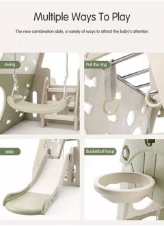 JSAITOYS Indoor Children Multifunctional Climbing Frame Plastic Slide and Swing for Kids  - Image 3