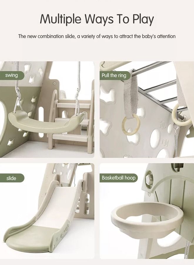 JSAITOYS Indoor Children Multifunctional Climbing Frame Plastic Slide and Swing for Kids - Image 3