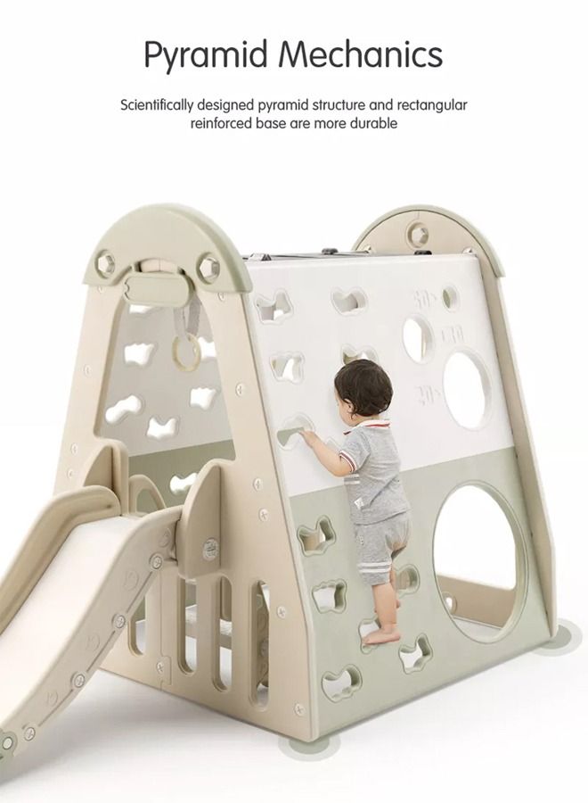 JSAITOYS Indoor Children Multifunctional Climbing Frame Plastic Slide and Swing for Kids - Image 2