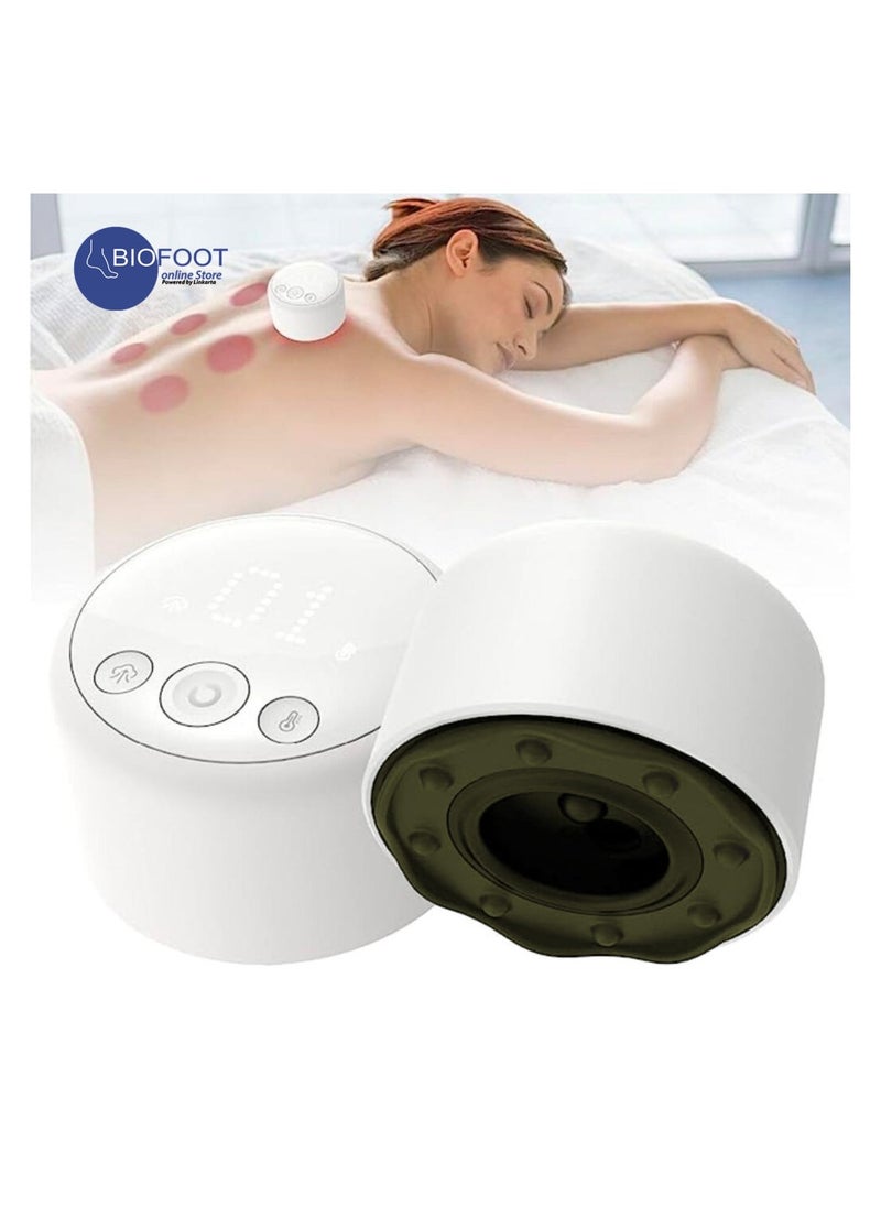 Techlove Techlove Rechargeable Electric Cupping Therapy Massager With Natural Red Beian Stone, 3 Levels Heat, Vibration, Smart Negative Pressure Therapy Machine, Vacuum therapy for Tight Muscles and Stiff Joints Pain Relief, Knots, Aches, Muscle Spasm and Poor Circulation  - Image 3