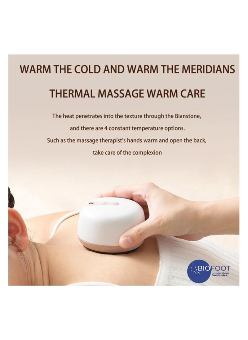 Techlove Techlove Rechargeable Electric Cupping Therapy Massager With Natural Red Beian Stone, 3 Levels Heat, Vibration, Smart Negative Pressure Therapy Machine, Vacuum therapy for Tight Muscles and Stiff Joints Pain Relief, Knots, Aches, Muscle Spasm and Poor Circulation  - Image 4