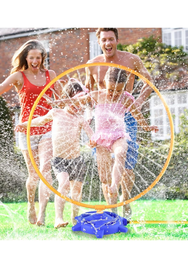 SYOSI Water Sprinkler for Kids, Rotating Water Sprinkler for Outdoor Play, Water Sprinkler with Rotating Spray, Nozzles Attached to Garden Hose, Backyard Sprinkler Summer Outdoor Water Toy - Image 1