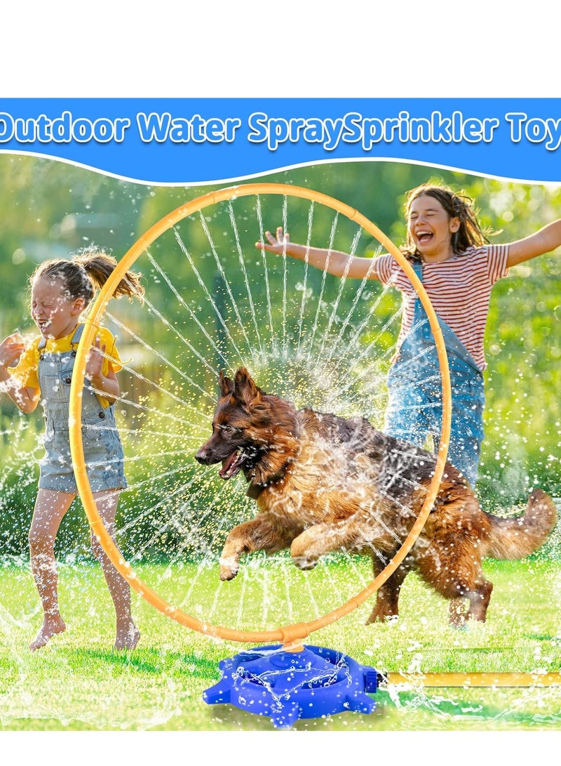 SYOSI Water Sprinkler for Kids, Rotating Water Sprinkler for Outdoor Play, Water Sprinkler with Rotating Spray, Nozzles Attached to Garden Hose, Backyard Sprinkler Summer Outdoor Water Toy - Image 2