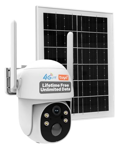 MOES 4G LTE Cellular Solar Security Camera Lifetime Free Unlimited Data 2K Wireless Outdoor Surveillance Color Night Vision AI PIR Motion Sensor Detection Builtin VSIM Card 32GB Storage - Image 1