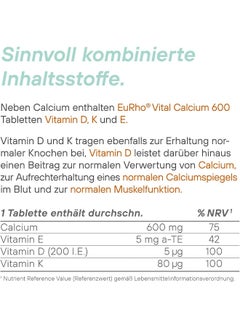 EuRho Vital EuRho Vital Calcium Tablet - 600mg  - Image 5
