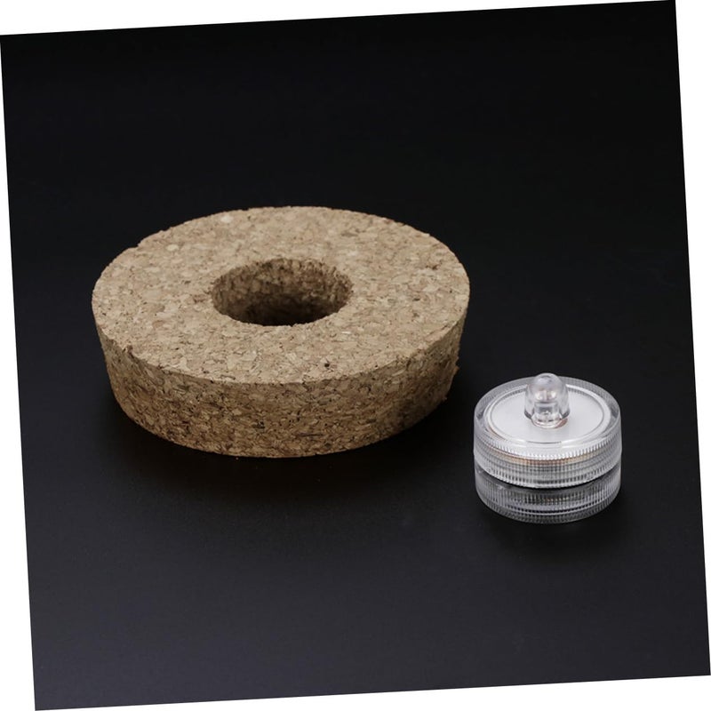 Cylindrical LED Light Terrarium Bottle 8x18cm Glass Micro Landscape Decor with Cork Stopper for Home Aquarium - Image 5