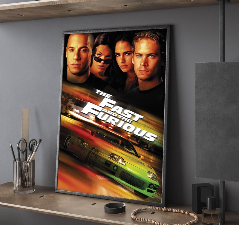 TNESSENTIAL The Fast and the Furious Movie Poster, Canvas Prints, Wall Art, Home Decor, Perfect Gift, Unframed - Image 1