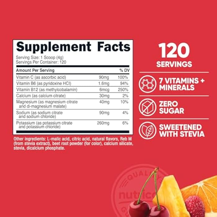 Nutricost Electrolyte Complex Powder (120 Servings, Fruit Punch) - Hydration Supplement Drink Mix with Vitamins and Minerals - Image 2