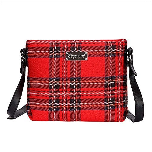 Signare Tapestry Crossbody Bag Shoulder Purse for Women In Red Royal Stewart Tartan Design (XB02-RSTT) - Image 1