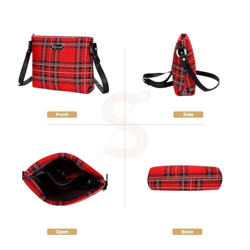 Signare Tapestry Crossbody Bag Shoulder Purse for Women In Red Royal Stewart Tartan Design (XB02-RSTT) - Image 2