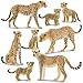 Toymany 8PCS Cheetah Figurines with Cheetah Cubs Realistic Jungle Zoo Animals Figurines Family Set Educational Toy Cake Toppers Christmas Birthday Gift for Kids - Image 3