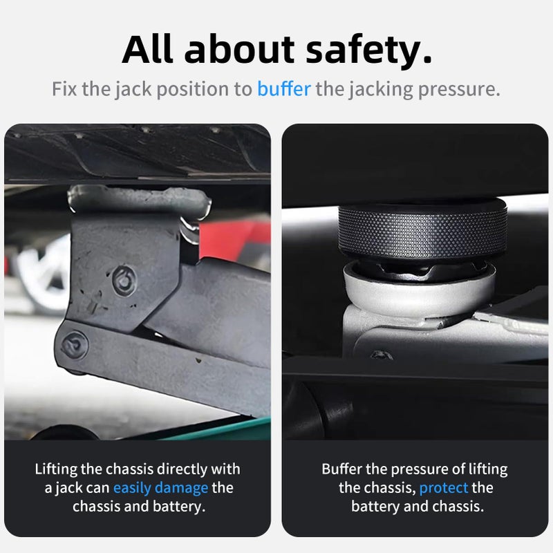 CYBERBEANS 4Pcs for Tesla Model S/3/X/Y Lifting Jack Pads Lift Stand Rubber Pad Set, 2016-2025 2026 Highland Juniper Accessories Lifting Pucks Kit with Storage Case - Image 4