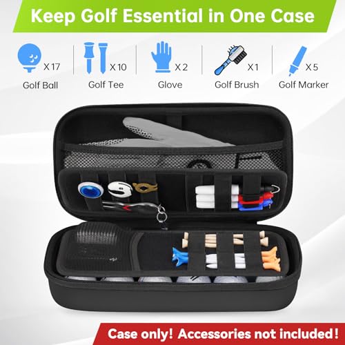 YOREPEK Golf Glove Holder with Removable Glove Shaper, Protective Hard Shell Golf Accessories Case Bag with 2 Dividers Fits Balls, Tees, Markers, Cool Gifts for Golfers - Image 4