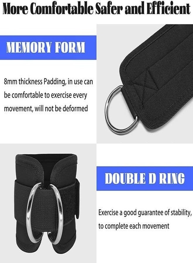 Xyno Ankle Resistance Bands with Adjustable Cuffs - Glute, Leg & Hip Workout Bands for Kickbacks & Butt Exercises - Home & Gym Fitness Equipment for Women & Men - Portable Strength Training Bands - Image 4