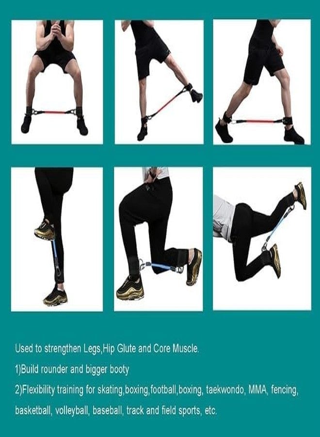 Xyno Ankle Resistance Bands with Adjustable Cuffs - Glute, Leg & Hip Workout Bands for Kickbacks & Butt Exercises - Home & Gym Fitness Equipment for Women & Men - Portable Strength Training Bands - Image 5