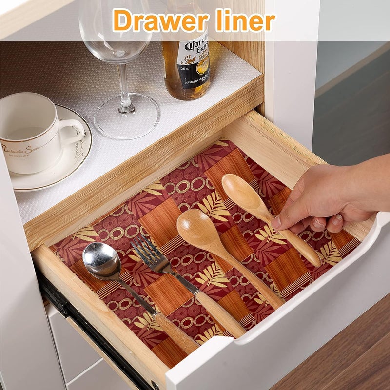 Vocal Store Anti-Slip Kitchen Cabinet Drawer Shelf Mat Liner Sheets Textured Multipurpose 5 Meter Roll, Orange - CDOJ9-P04-5M - Image 5