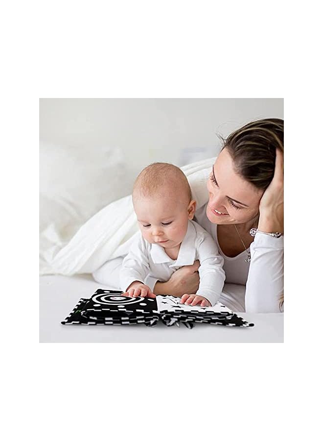 PROMASS Baby Books,Black and White High Contrast Baby Toys Gifts, Crinkle Cloth Books for Newborn Infant Babies 0 3 6 9 12 Months, Early Education Learning Bath Book Sensory Toy - Image 4